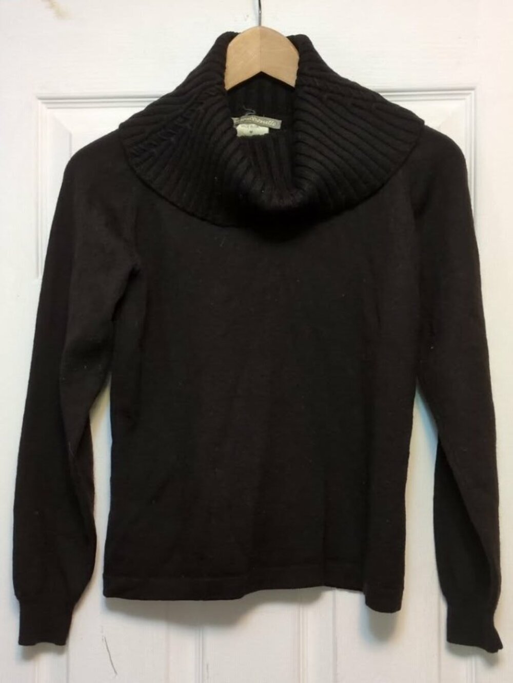 VNT Marronetto Italy 100% Merino Wool Cowl Neck Sweater Sz M Turtleneck Knit 50s